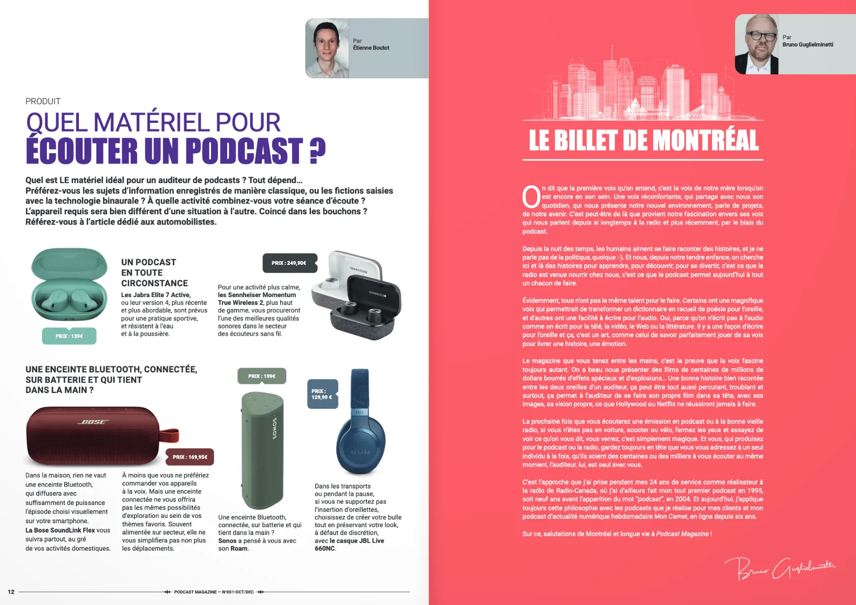 Exemple de page intérieure de Podcast Magazine