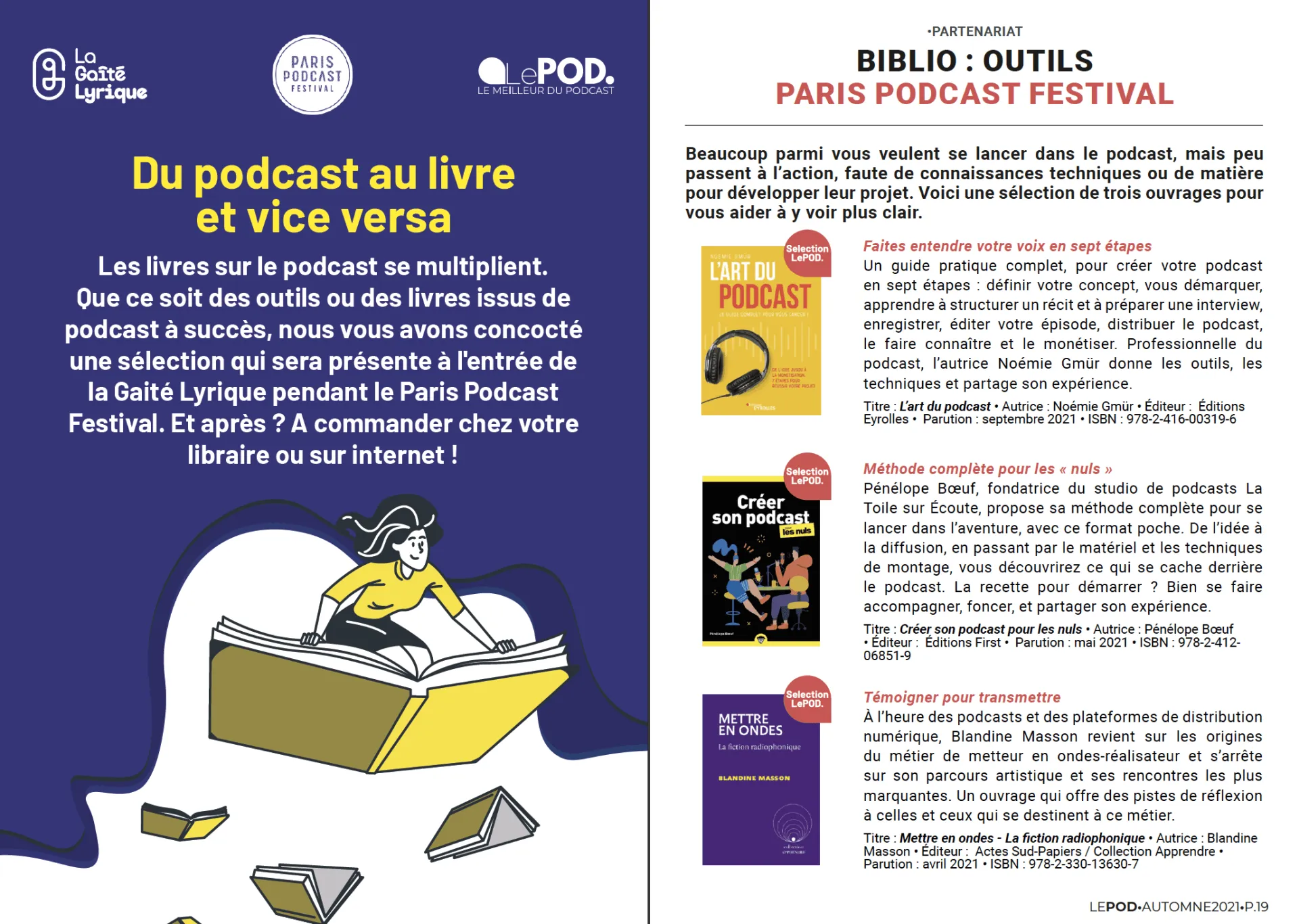 Sélection de podcasts dans Le POD.