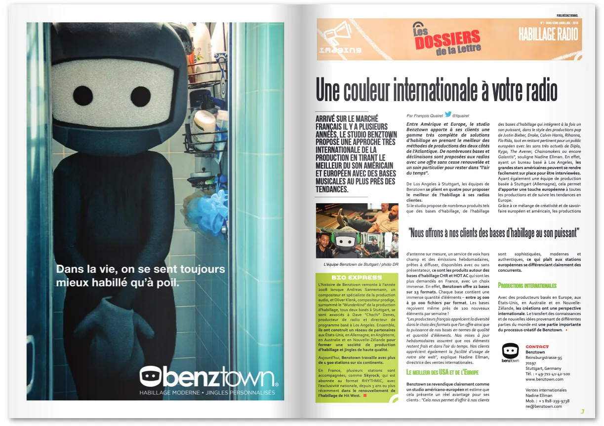 Exemple de page publi-rédactionnelle avec player audio